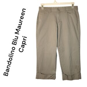 Bandolino Maureen 20" Capri Pants, Size 8, Taupe, EUC